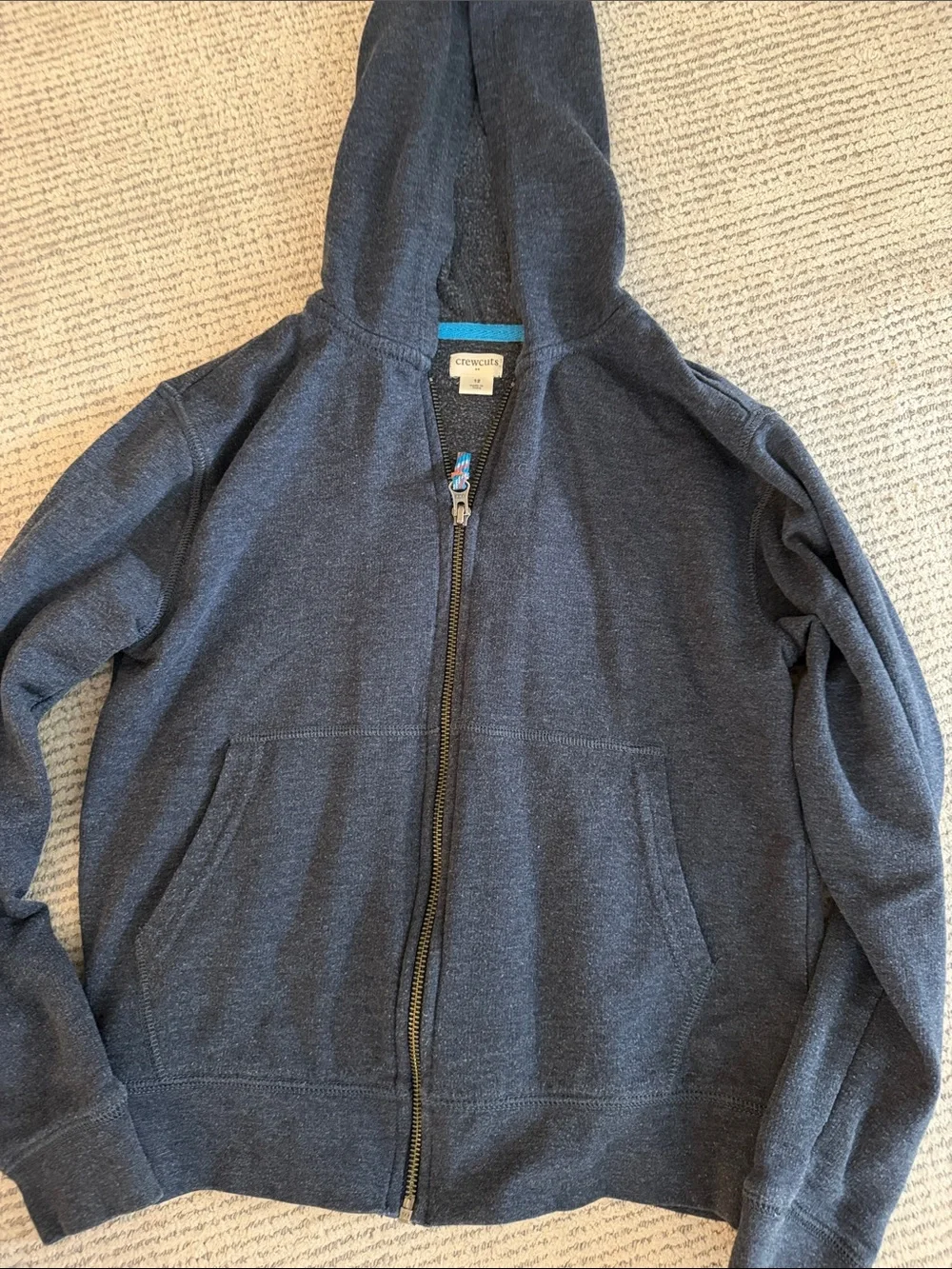 Crewcuts size 12 Dark Blue Full-Zip Hoodie